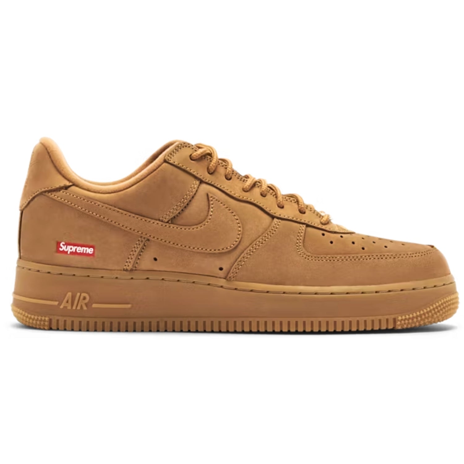 Nike Air Force 1 Low SP x Supreme Wheat – Nubuck Finish in Golden Brown - Cloud Tread