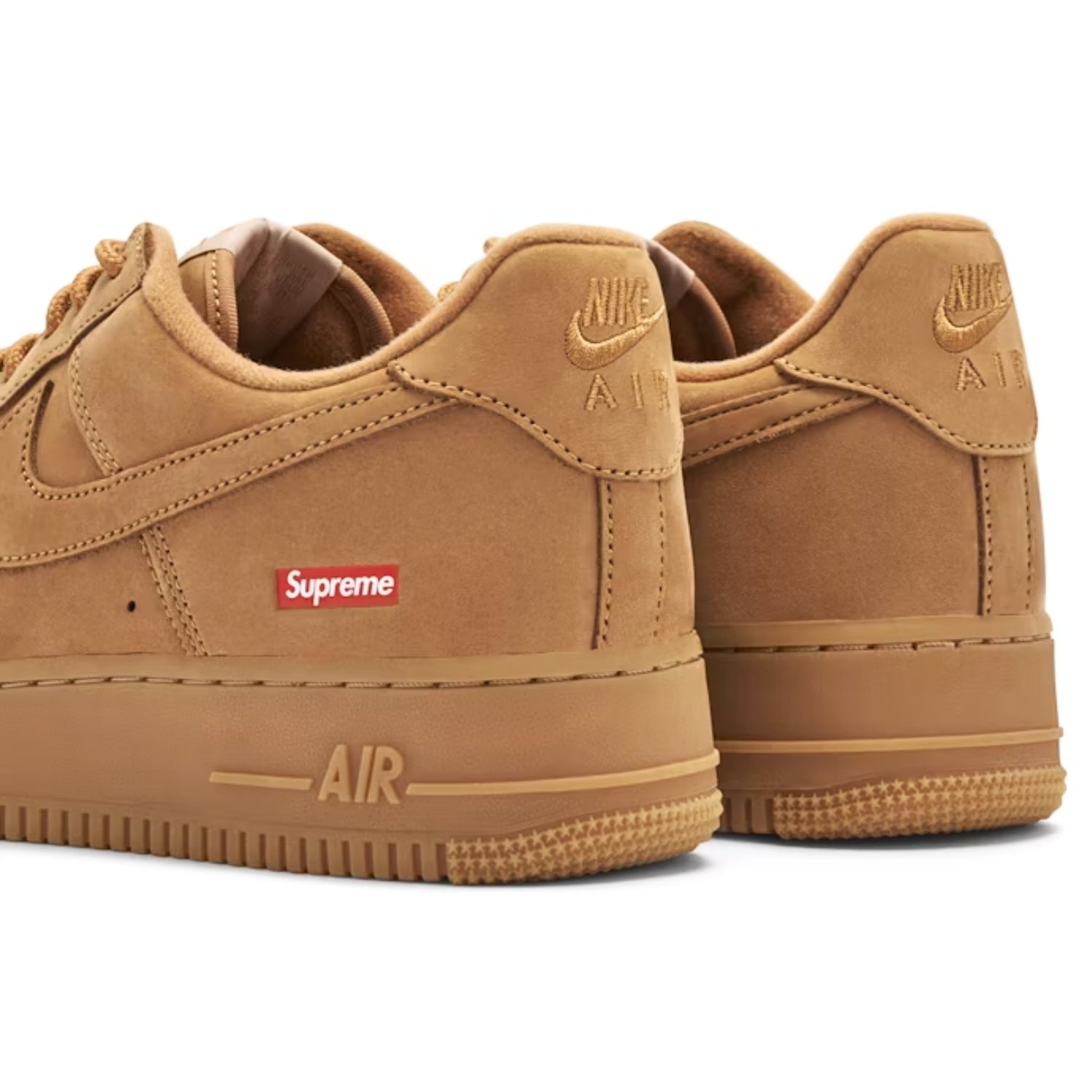 Nike Air Force 1 Low SP x Supreme Wheat – Nubuck Finish in Golden Brown - Cloud Tread