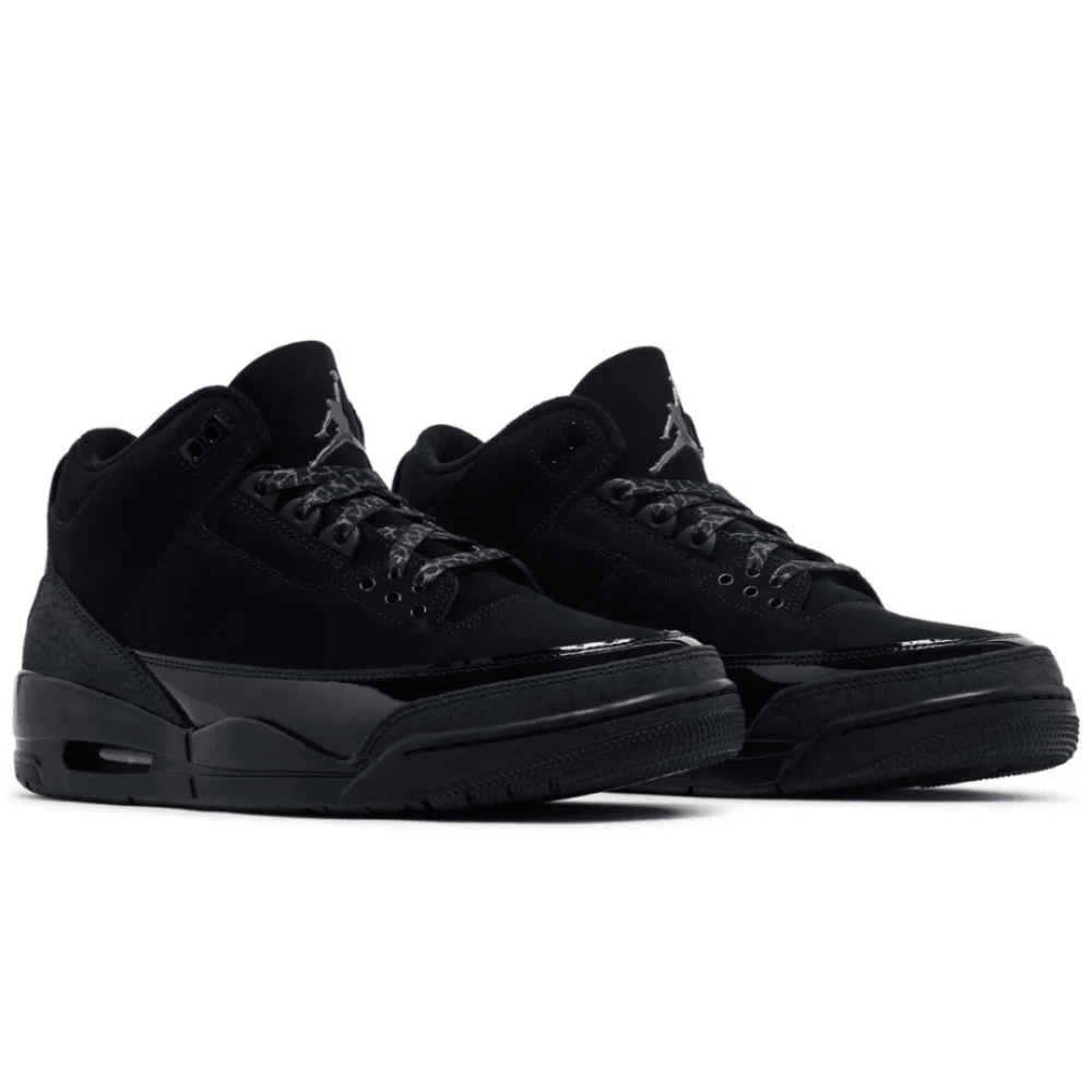 Nike Air Jordan 3 Retro ‘Black Cat’ 2025 detail close-up