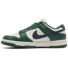 Front view of Nike Dunk Low ‘Gorge Green’ sneaker