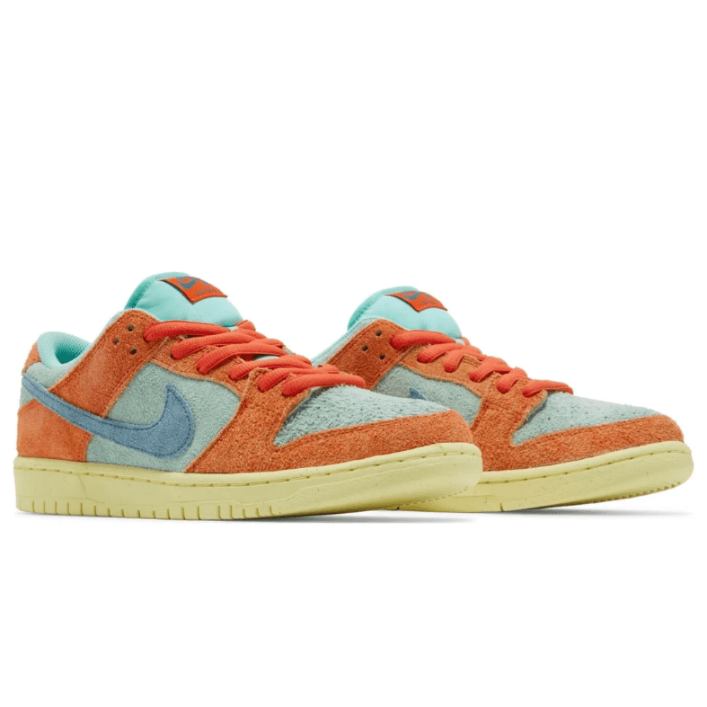 Nike Dunk Low SB Orange Emerald Rise lifestyle sneakers