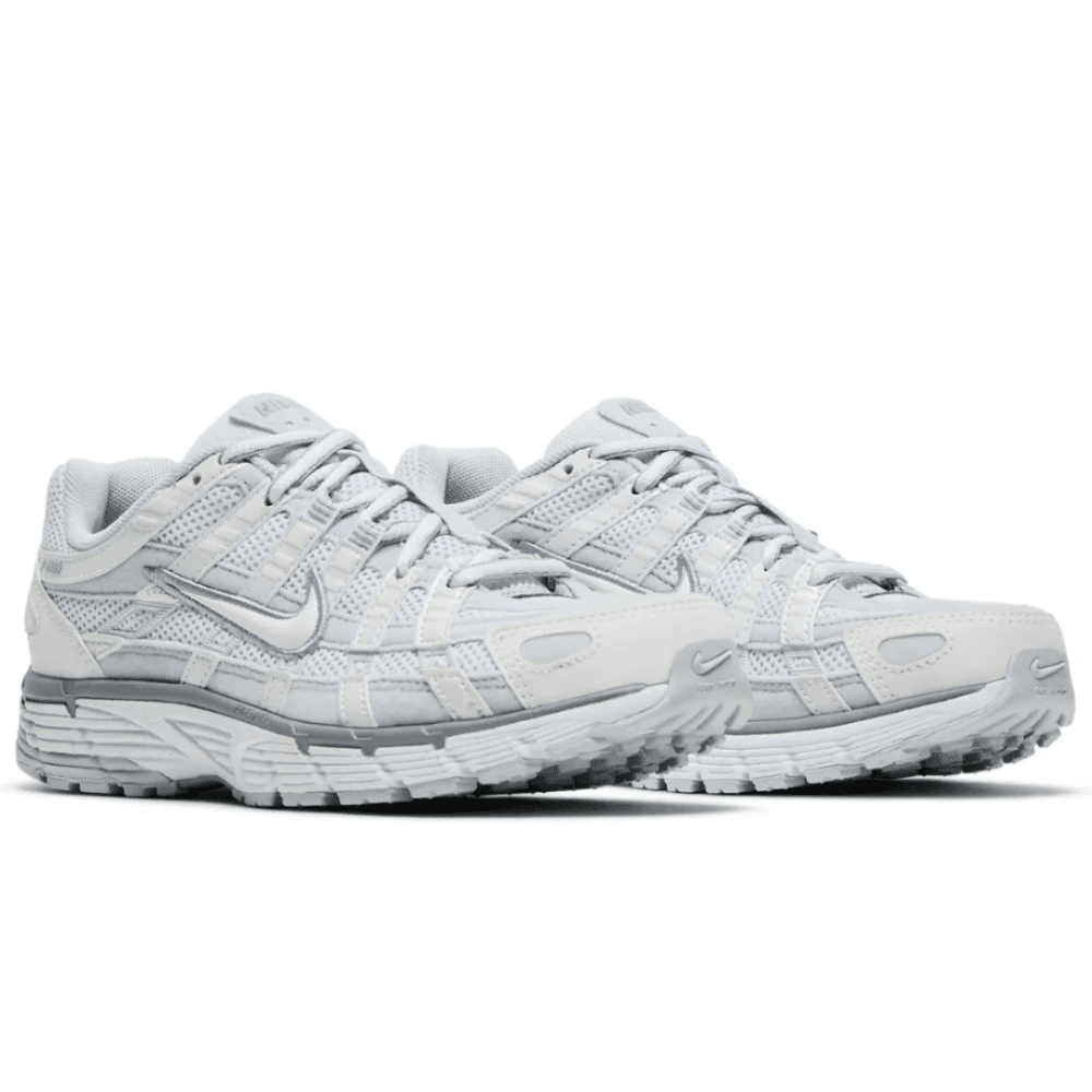 Nike P-6000 Metallic Summit White upper detail