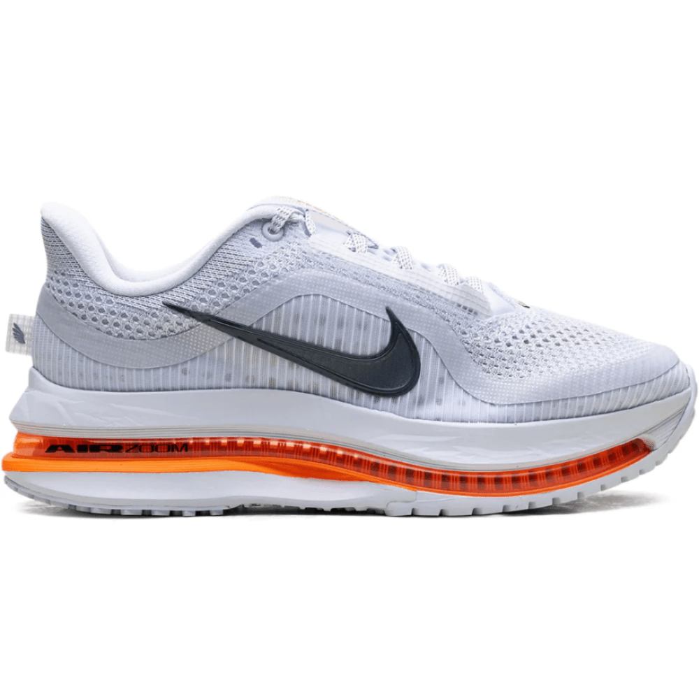 Side view of Nike Pegasus Premium “Airscape” sneaker in gradient silver-blue tones