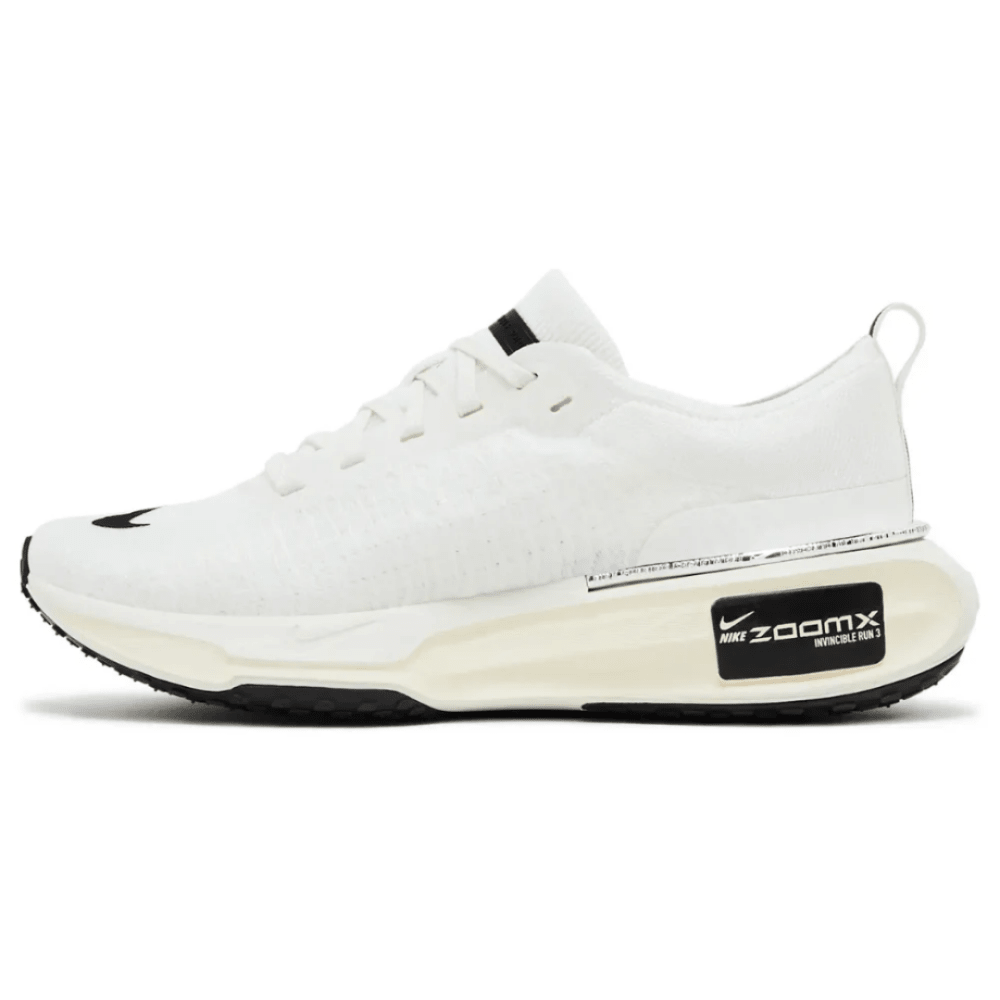 Front view of Nike ZoomX Invincible 3 'Summit White Black' highlighting the toe box and mesh details