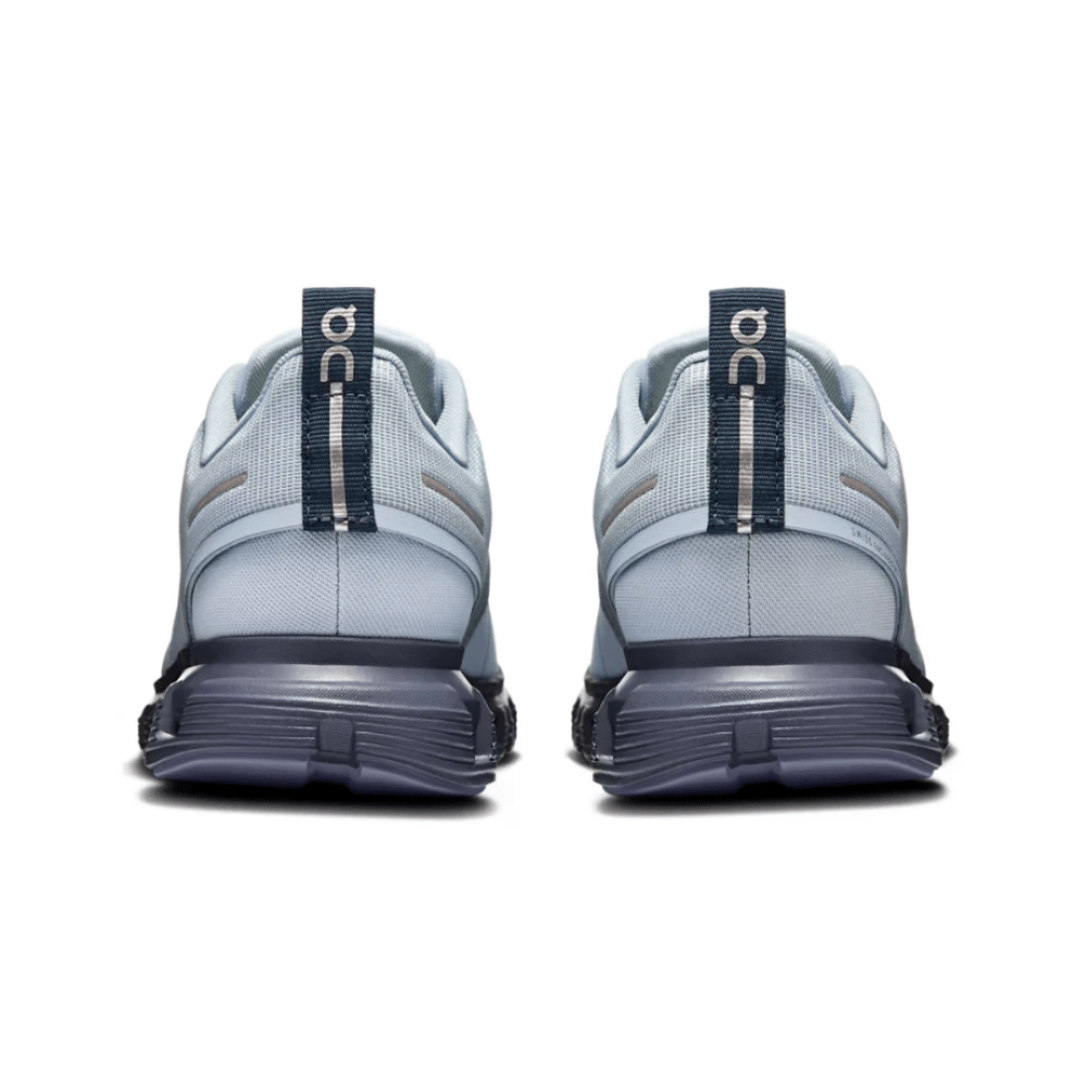 On Cloud 6 Waterproof 'Heather | Metal' heel view