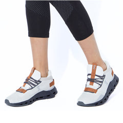 On Cloudnova White Pecan – Lightweight Unisex Performance Sneakers - Cloud Tread