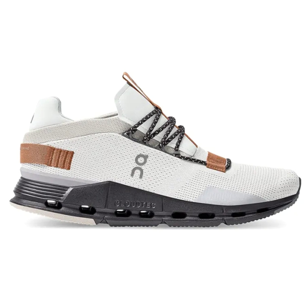 On Cloudnova White Pecan – Lightweight Unisex Performance Sneakers - Cloud Tread