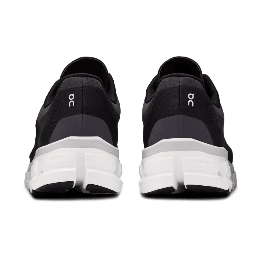 On Running Cloudflow 4 "Black | White" heel view