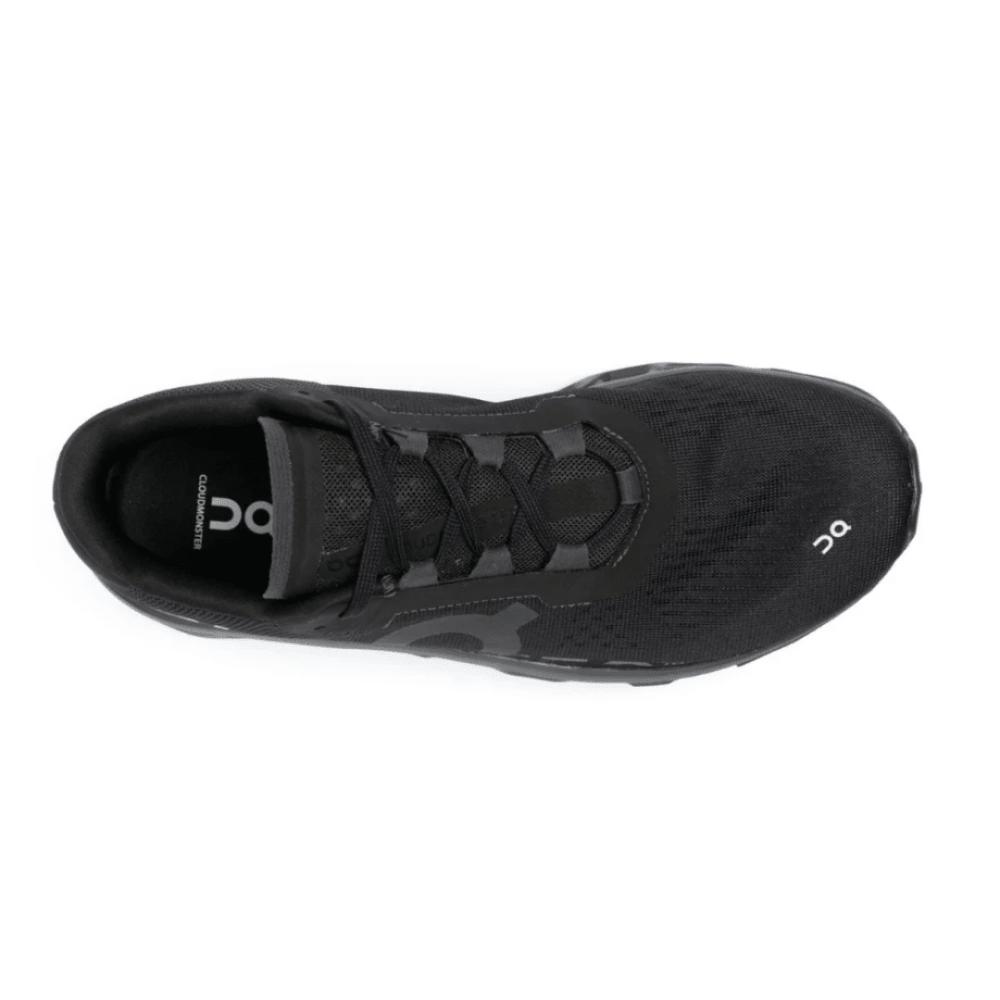 On Running Cloudmonster "Black" heel view