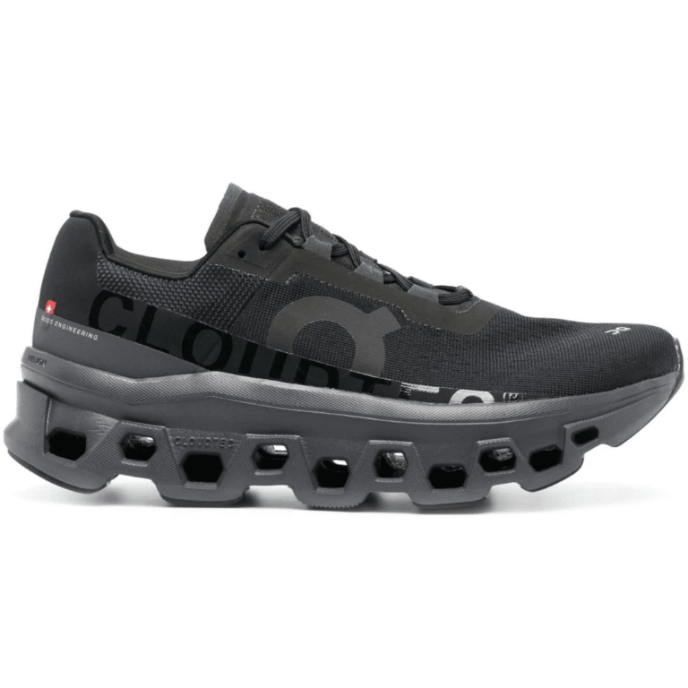 On Running Cloudmonster "Black" side profile