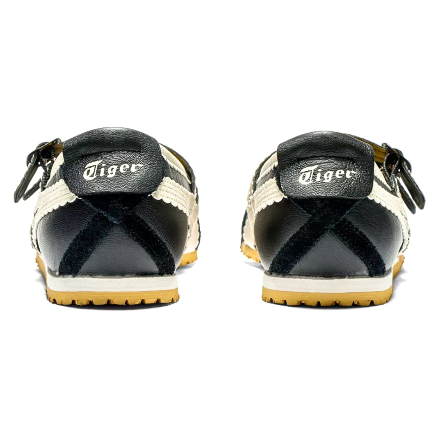 Onitsuka Tiger Mexico 66 TGRS Women's Strap Slip - Ons – Black & Cream - Cloud Tread