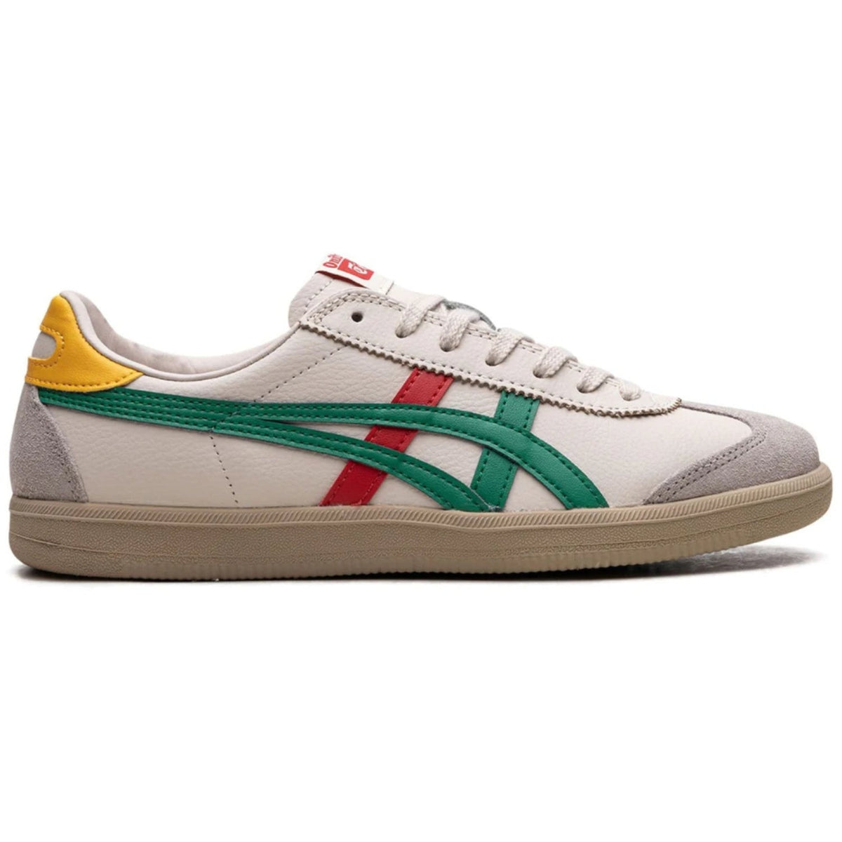 Onitsuka Tiger Tokuten – Cream White Sneakers with Green & Red Detailing - Cloud Tread