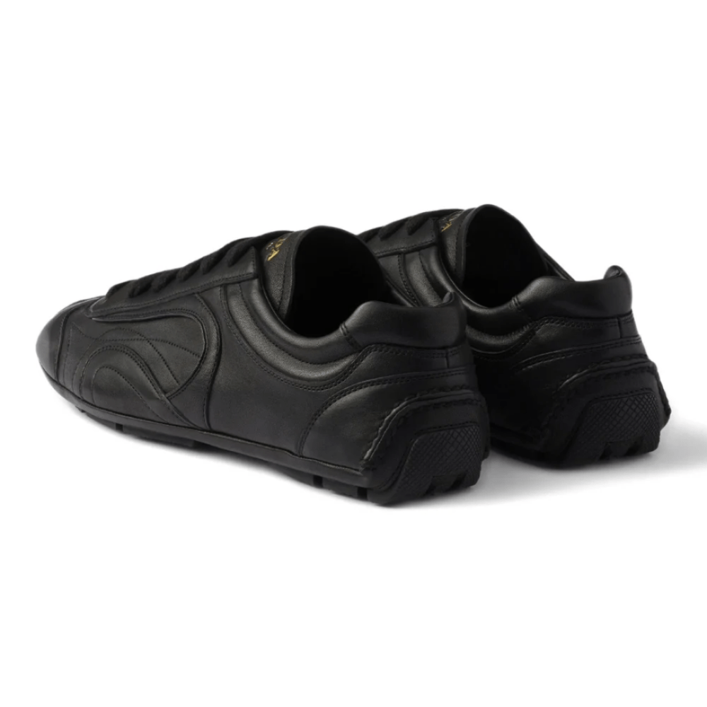 Prada Montecarlo Re - edition 2005 Antiqued Nappa Leather Sneakers "Black" - Cloud Treadbuy prada montecarlo sneakers dubaiprada luxury sneakers uae