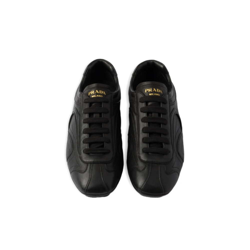 Prada Montecarlo Re - edition 2005 Antiqued Nappa Leather Sneakers "Black" - Cloud Treadbuy prada montecarlo sneakers dubaiprada luxury sneakers uae