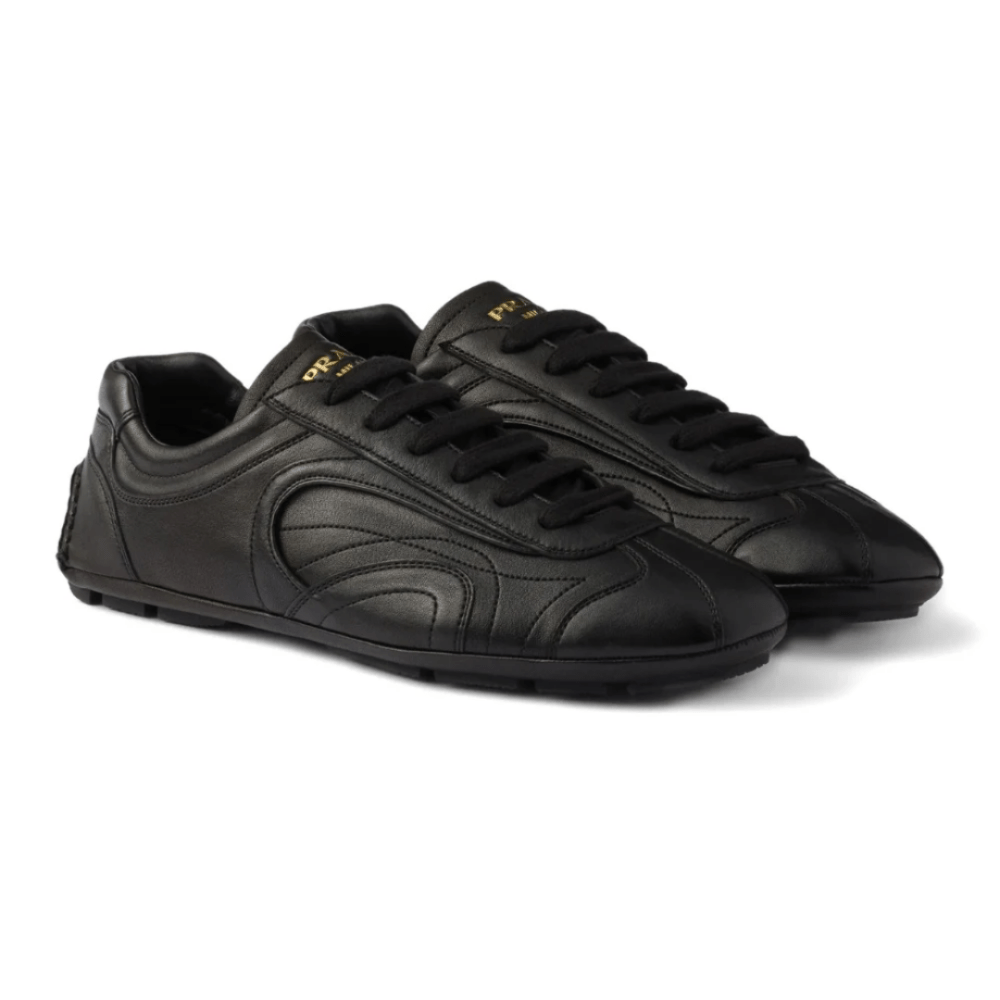 Prada Montecarlo Re - edition 2005 Antiqued Nappa Leather Sneakers "Black" - Cloud Treadbuy prada montecarlo sneakers dubaiprada luxury sneakers uae