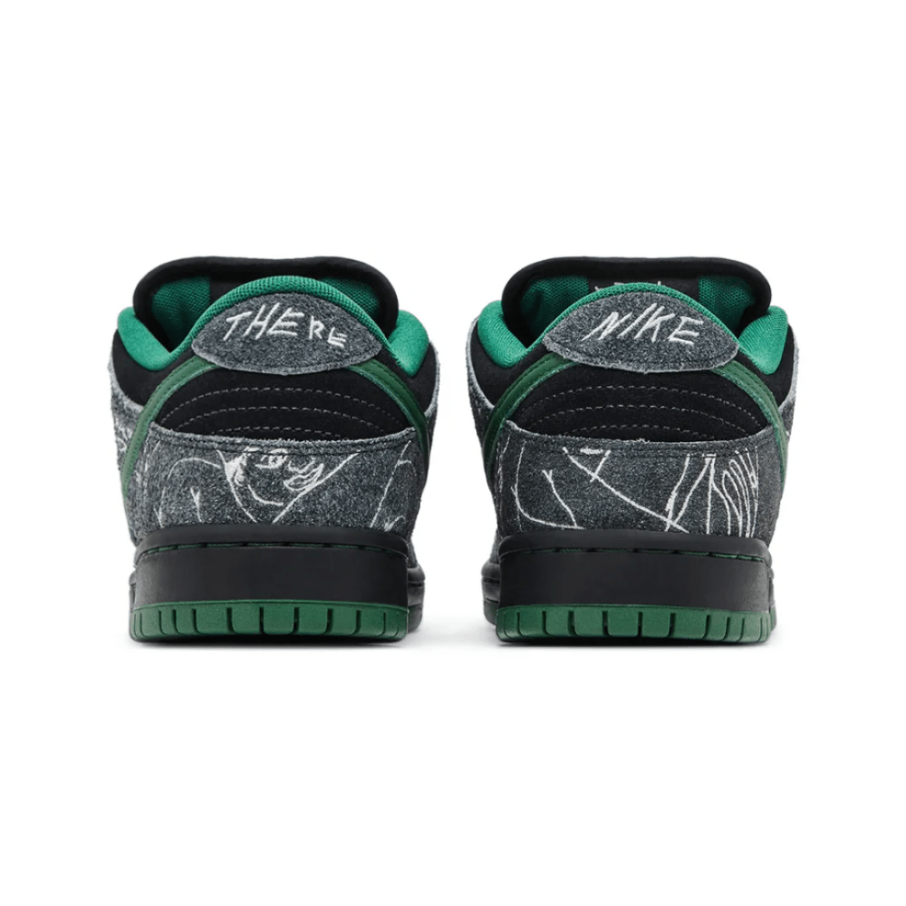 THERE Skateboards x Dunk Low SB Ultra Humanized Special Box close-up detail