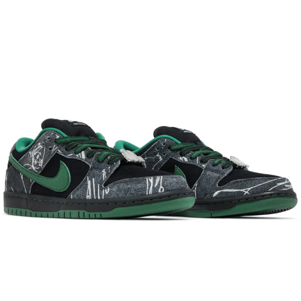 THERE Skateboards x Dunk Low SB Ultra Humanized Special Box heel view