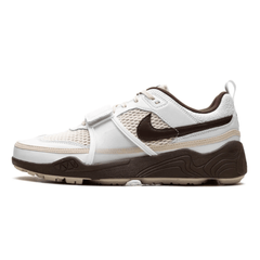 Travis Scott x Nike Zoom Field Jaxx Light Chocolate on feet Dubai