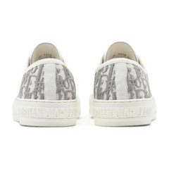 WALK’N’DIOR Embroidered Canvas Low Grey heel view