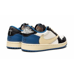 Side view of Travis Scott Air Jordan 1 Low OG SP Mocha Brown sneakers in UAE