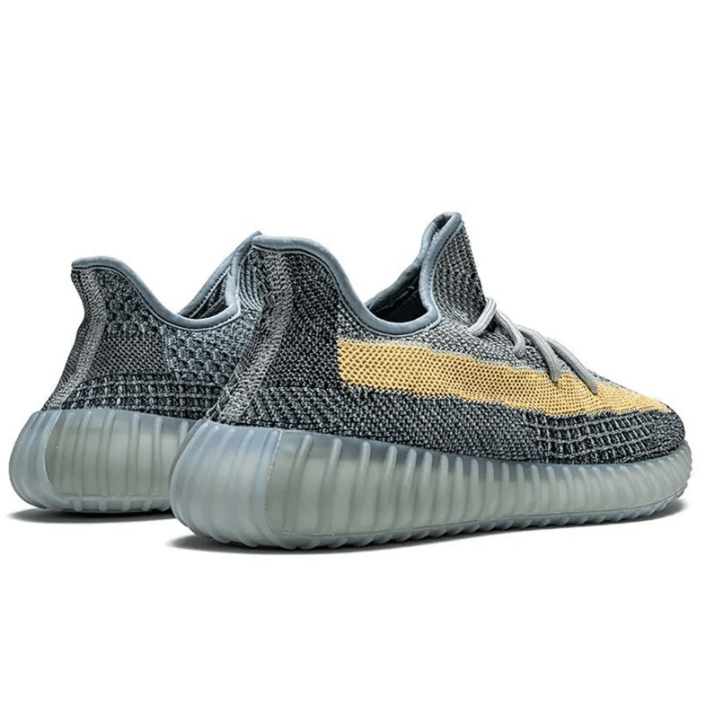 Yeezy Boost 350 V2 Ash Blue on feet Dubai
