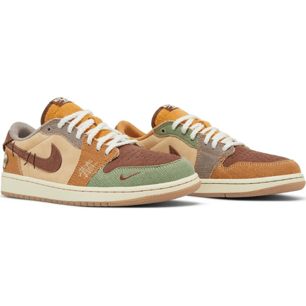Zion Williamson x Air Jordan 1 Retro Low OG Voodoo close-up detail